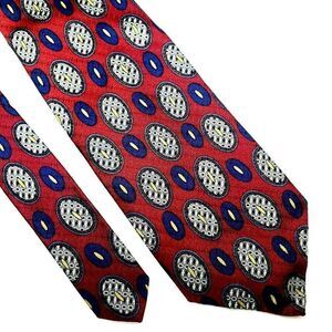Robert Talbot Nordstrom Silk Tie Red Print Classic‎
